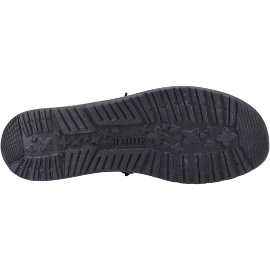 HEYDUDE Wally Canvas 100% Cotton Men's Black Boat Shoes - Image 3