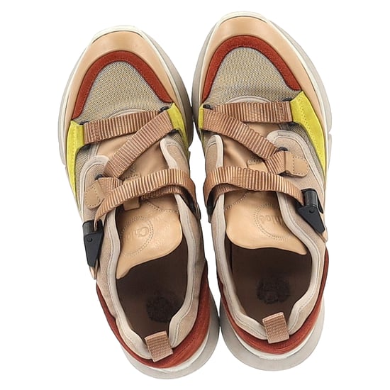 Chloé Sonnie Low-Top Sneakers in Multicolor Leather and Mesh - Image 2
