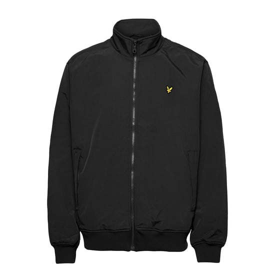Lyle & Scott Fleece Lined Funnel Neck Jacket in Black