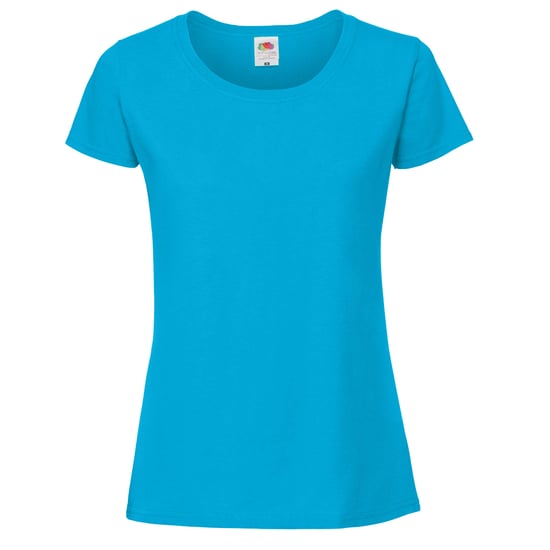 Fruit Of The Loom Womens/Ladies Ringspun Premium T-Shirt (Azure Blue) - Image 1