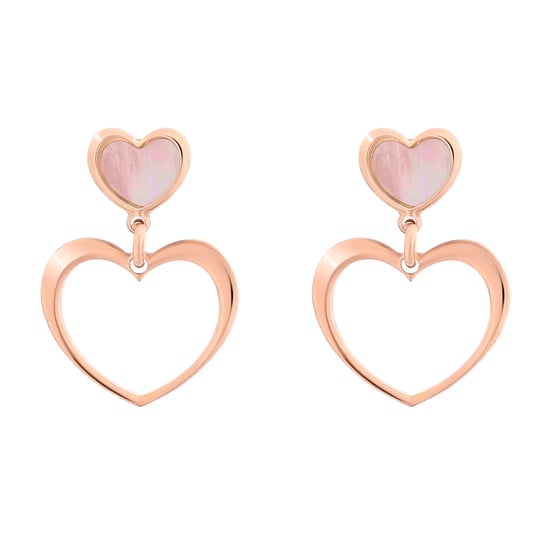 Orphelia 'Mada' Women's 925 Sterling Silver Set: Chain + Bracelet + Earrings - Silver/Rose SET-7389 - Image 3