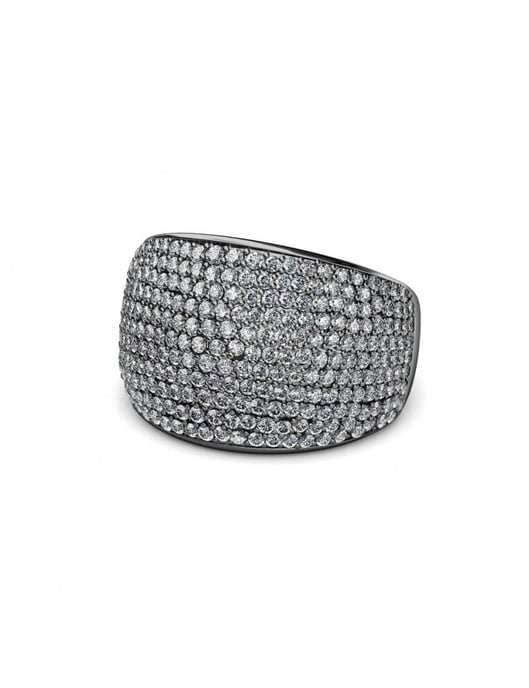 Anillo Glamour Metal - Plata y Gris Antracita - Image 4