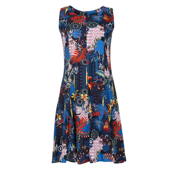 Vestido cloché con estampado floral azul marino - Image 2