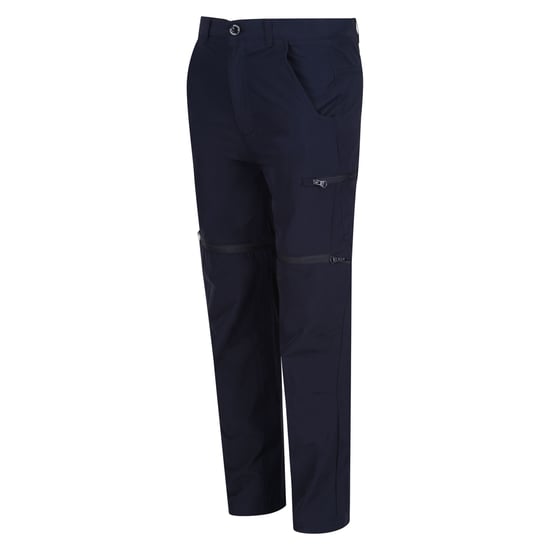 Regatta Childrens/Kids Highton Stretch Zip-Off Walking Trousers (Navy) - Image 3