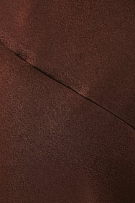 Satin High Apex Bias Midi Slip Dress