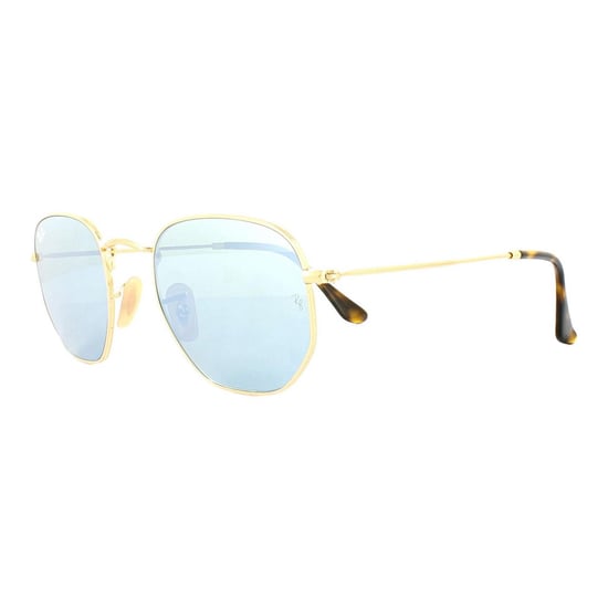 Ray-Ban Sunglasses Hexagonal 3548N 001/30 Gold Silver Mirror 54mm