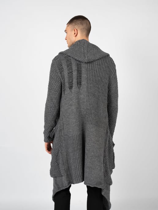 La Haine Iside Us Cárdigan Unisex-LM056 de mujer Gris - Image 5