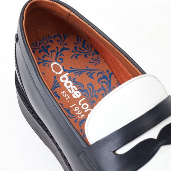 Base London Sid Leather Men's Black/White Loafers - Image 6