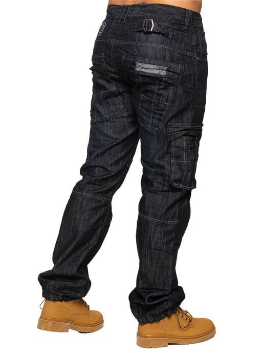 Enzo | Vaqueros de combate para hombre - Azul oscuro - Image 3