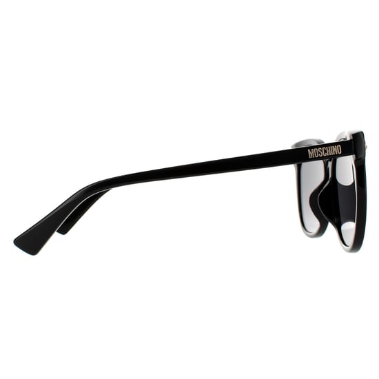Gafas de sol unisex cuadradas Moschino negras y grises - Image 4