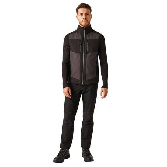 Regatta Mens E-Volve Colour Block Softshell Body Warmer (Grey/Ash)