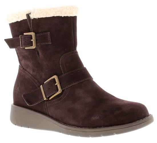 Hush Puppies Lexie Womens Leather Ankle Boots Brown