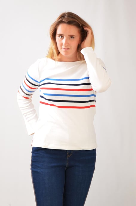 Long Sleeve Striped Cotton Top