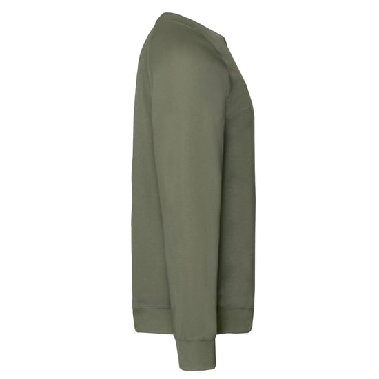 Fruit Of The Loom Mens Classic 80/20 Raglan Sweatshirt (Classic Olive) - Image 3