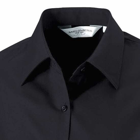 Jerzees Ladies/Womens Long Sleeve Pure Cotton Work Shirt (Black) - Image 3