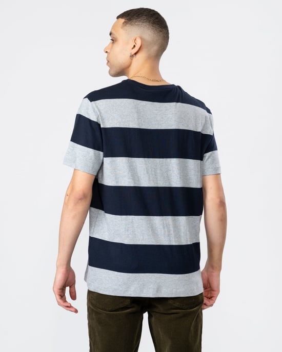GANT Mens Bar Stripe Short Sleeve T-Shirt - Image 4