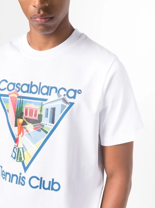 Camiseta Casablanca La Joueuse Tennis Club en blanco - Image 2