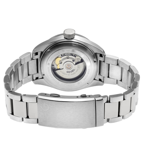 Gevril Yorkville Reloj automático suizo Sellita SW200 de acero inoxidable con esfera negra para hombre - Image 2