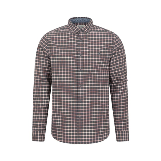 Mountain Warehouse Mens Driftwood Checked Organic Shirt (Dark Grey)