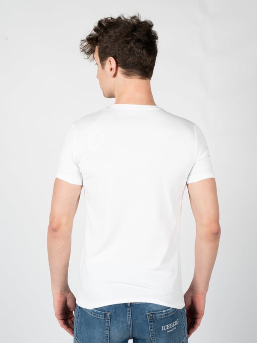 Iceberg T-Shirt C-Neck del hombre Blanco - Image 4