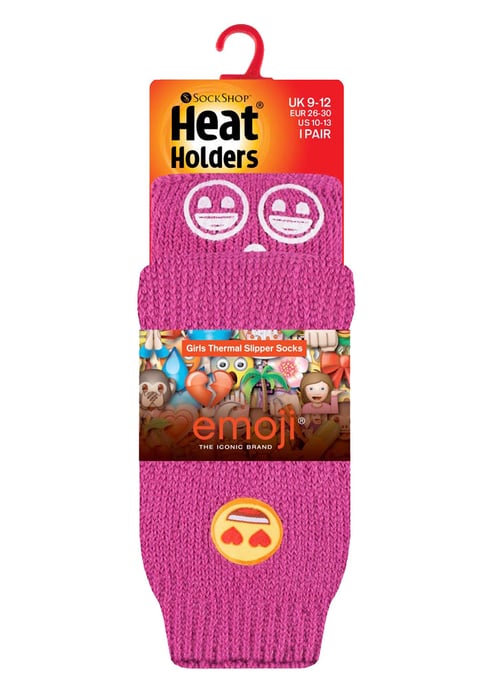 Calentadores - Calcetines de invierno antideslizantes 2.3 TOG para niños - Emoji cara de corazón - Image 2