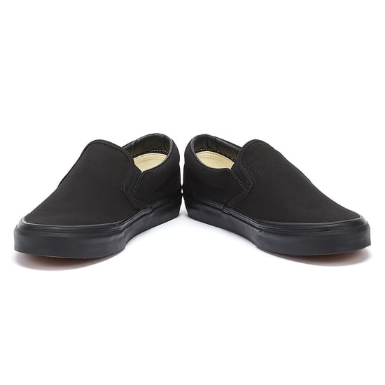 Vans Classic Slip-On Unisex True Black Canvas Skate Trainers - Image 5
