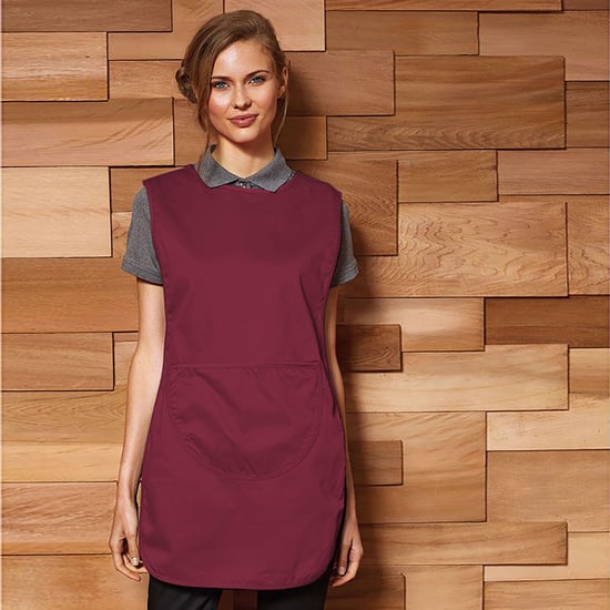 Premier Ladies/Womens Pocket Tabard (Burgundy)