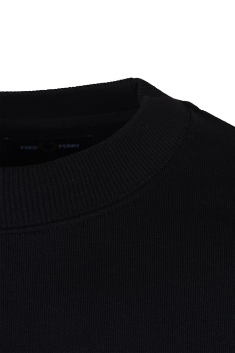 Sudadera negra de cuello redondo para hombre de Fred Perry - Image 3