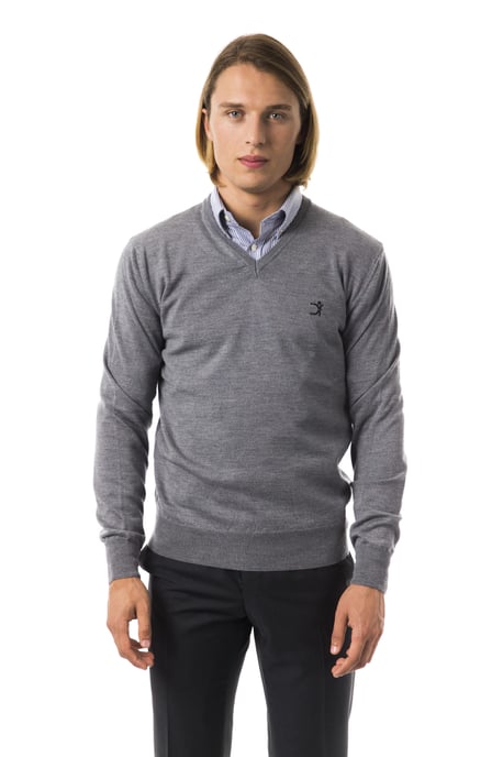 Suéter Gri para Hombre Uominitaliani - Image 1