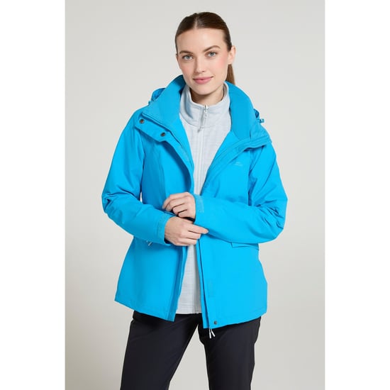 Mountain Warehouse Womens/Ladies Thunderstorm II 3 in 1 Waterproof Jacket (Bright Blue) - Image 1