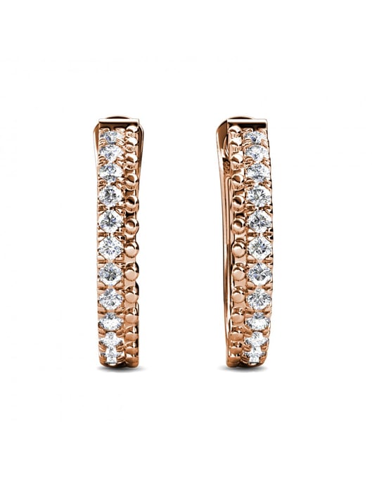 Pendientes Aleah - Oro rosa y Cristal - Image 3