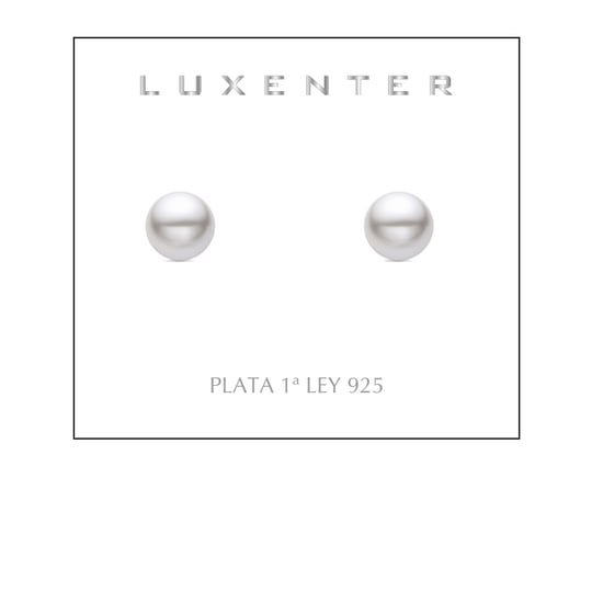 Pendientes Luxenter Nandi de Plata de Ley 925 y Perla Blanca acabado en rodio - Image 2