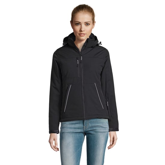 SOLS Womens/Ladies Rock Padded Soft Shell Jacket (Black) - Image 1