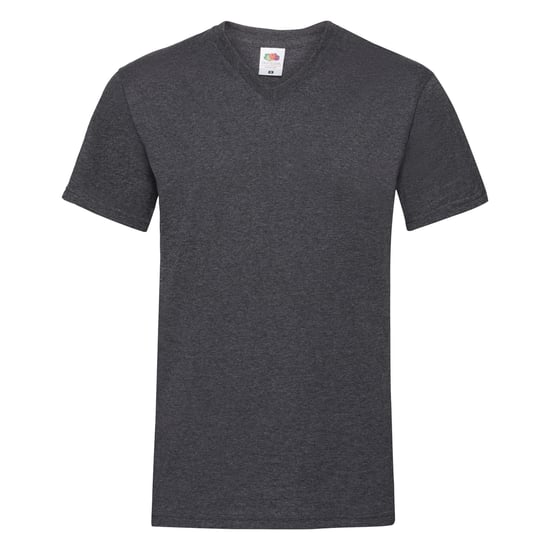 Fruit Of The Loom Mens Valueweight V-Neck, Short Sleeve T-Shirt (Dark Heather) - Image 1