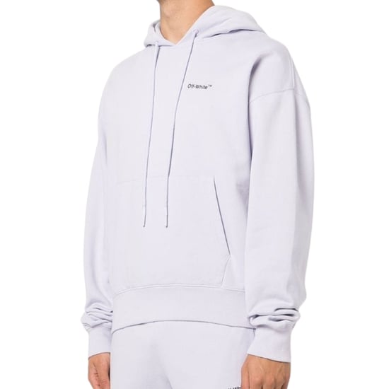 Off-White Caravaggio Arrow Over Dusty Lilac Purple Hoodie