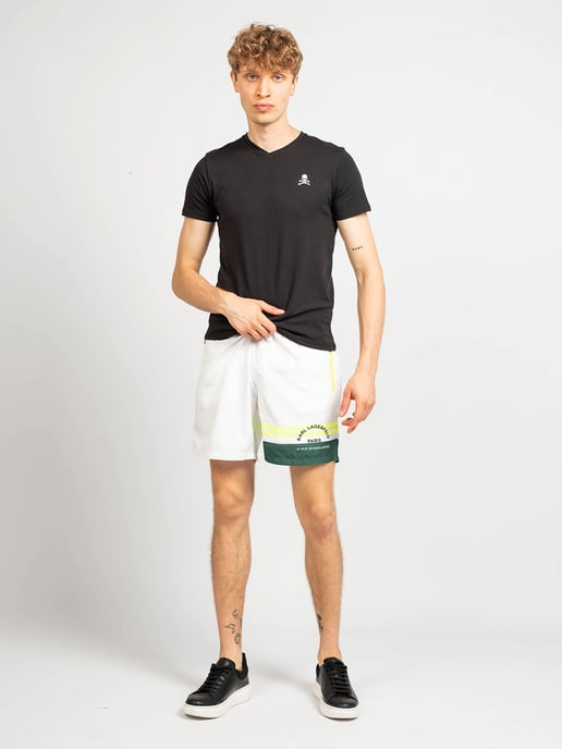 Karl Lagerfeld Shorts de baño Golf del hombre Blanco, verde - Image 2