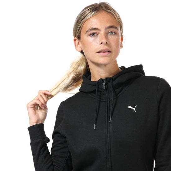 Women's Puma Essentials Full Zip Hoody in Black