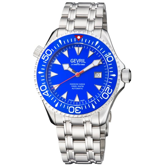 Gevril Hudson Yards 48801 Reloj automático suizo de 3 manecillas, Sellita SW200 con fecha luminosa y acero inoxidable para hombre - Image 1