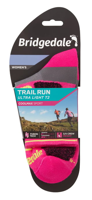 Bridgedale - Calcetines running ultraligeros merino - Rosa - Image 2
