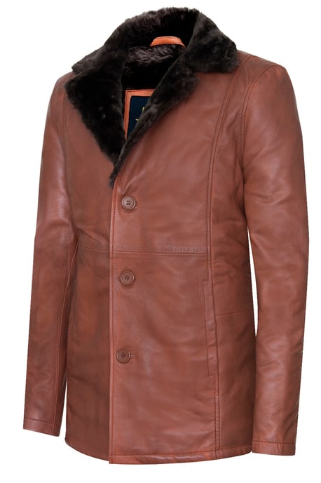 Men's Reefer Leather Blazer Jacket -Pablo