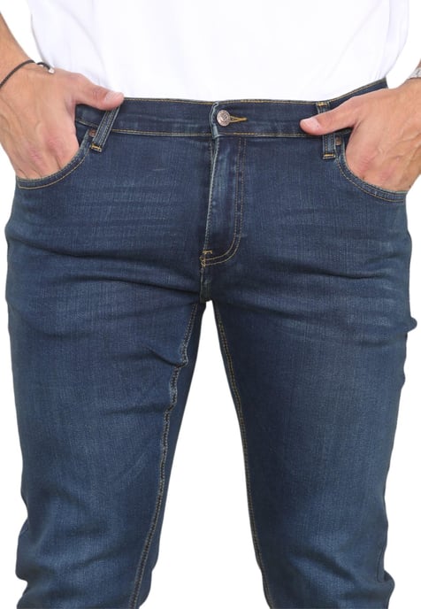 MYT Vaqueros de pierna recta para hombre Denim hiperelástico en azul oscuro - Image 4