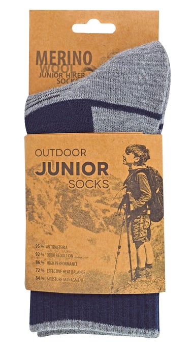 Calcetines Senderismo Lana Merino Niños | Comodo | Calcetines Anti Ampollas - Azul Marino - Image 2