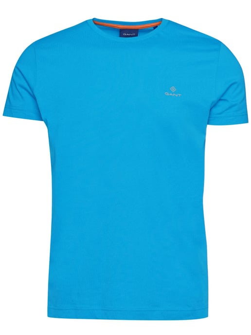 Gant | Camiseta cuello redondo hombre Logo contraste - Azul - Image 5