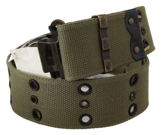 Cinturón de Hebilla de Bronce Rústico para Mujer Ermanno Scervino Verde 100% Algodón - Image 2