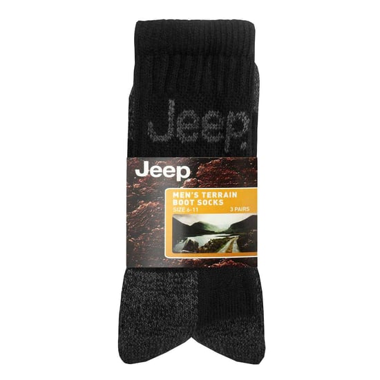 Hombres 3 Pares Jeep Terreno Suela Acolchada Caminata Senderismo Trabajo Calcetines - Image 2