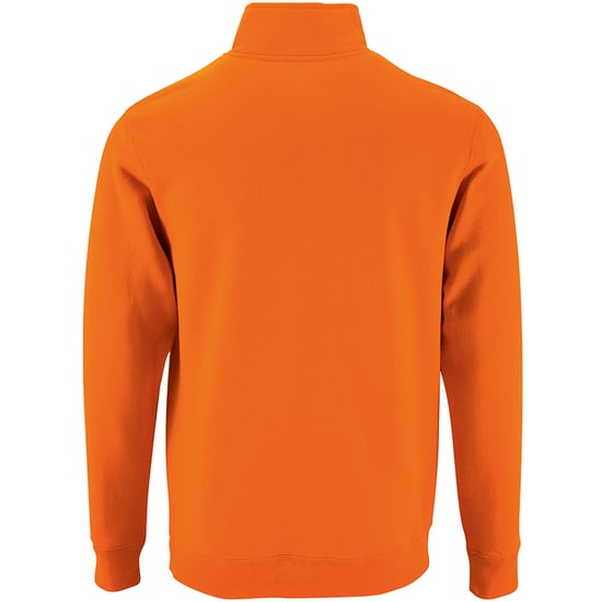 SOLS Mens Stan Contrast Zip Neck Sweatshirt (Orange) - Image 2