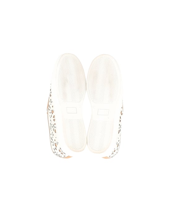 Charlotte Olympia Cool Cats Laser-cut Slip-On Sneakers in Cream Leather - Image 6