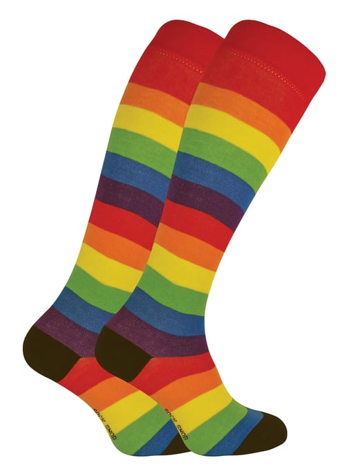 Sock Snob - 2 Pares de Calcetines de Bambú a Rayas Arcoiris para Mujer - Image 1