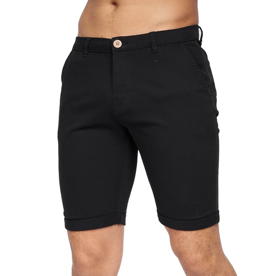 Crosshatch Mens Sinwood Chino Shorts (Black) - Image 5