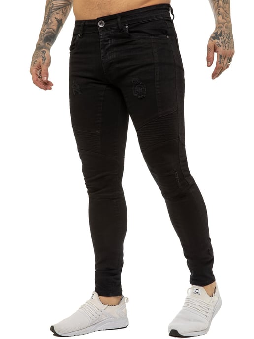 Enzo Biker Jeans - Negro - Image 1
